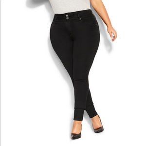 City Chic Harley High Rise Black Jeans 